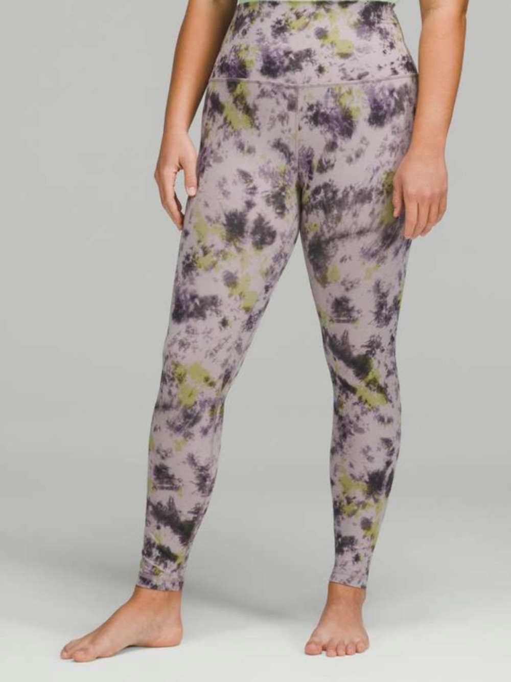 NWT lululemon Align Super High-Rise Pant 28” in Radial Tie Dye Mauve Grey Multi